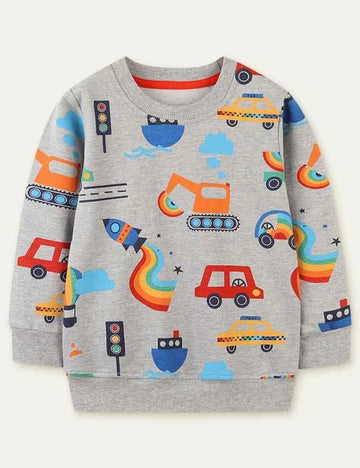Car Printed Sweatshirt - Mini Taylor